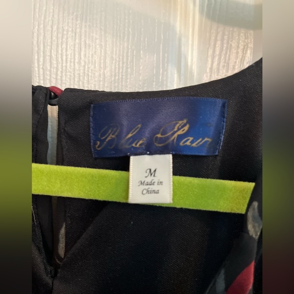 🥀Floral High-Neck Little Black Dress🥀 size M - Picture 5 of 7